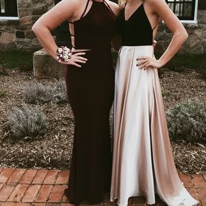 Maroon Long Formal Dress